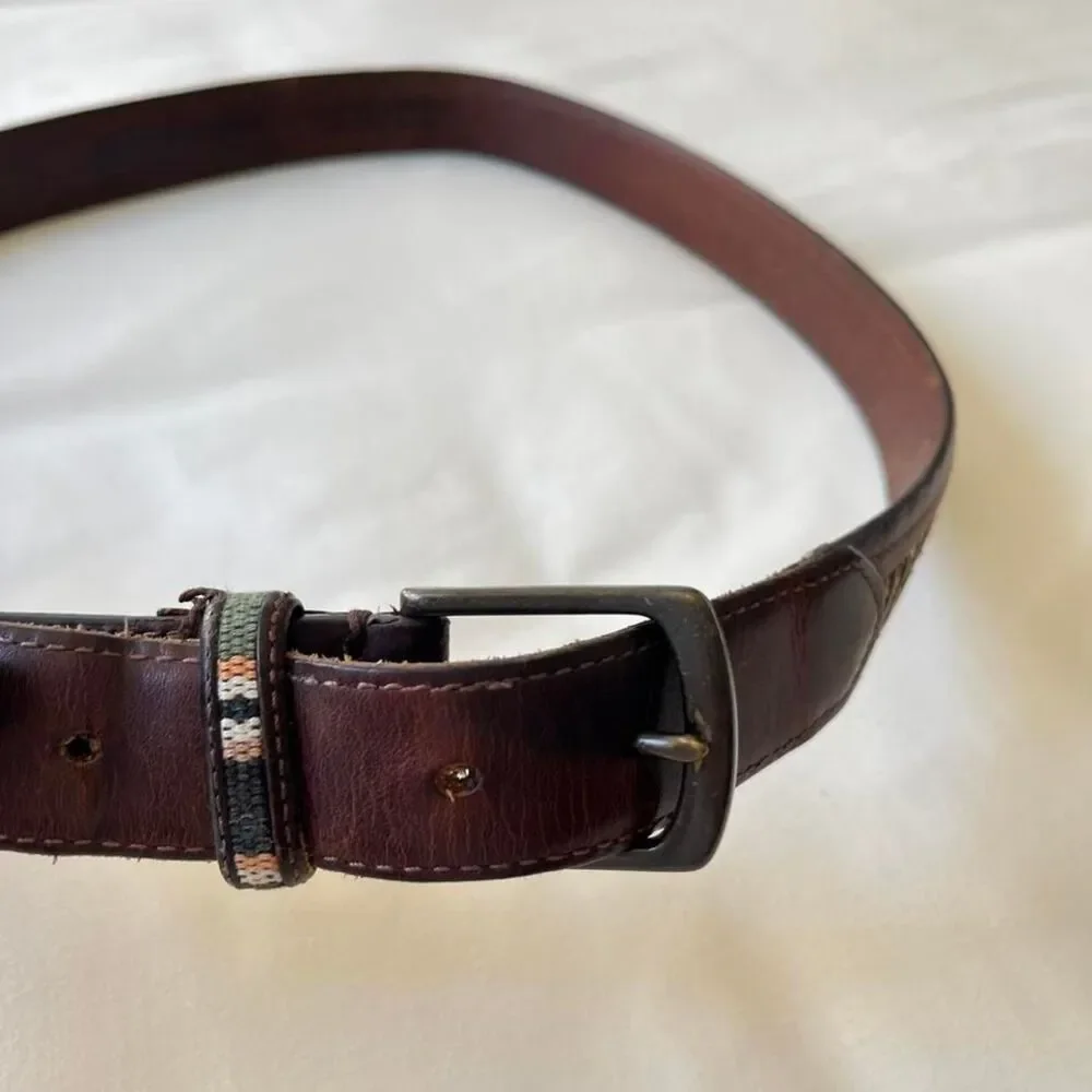 columbia brown leather‎ belt mens size 40